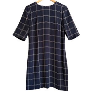 HOBBS London Preppy Formal Business Casual Lightweight Plaid Sheath Dress Sz 6